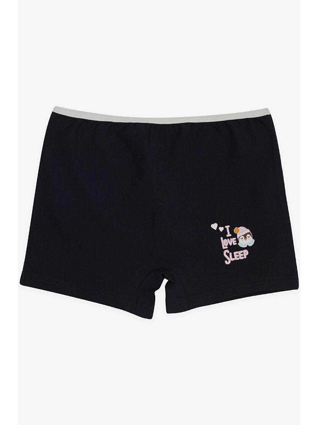 Kız Çocuk Boxer Penguen Baskılı Lacivert (9 Yaş)