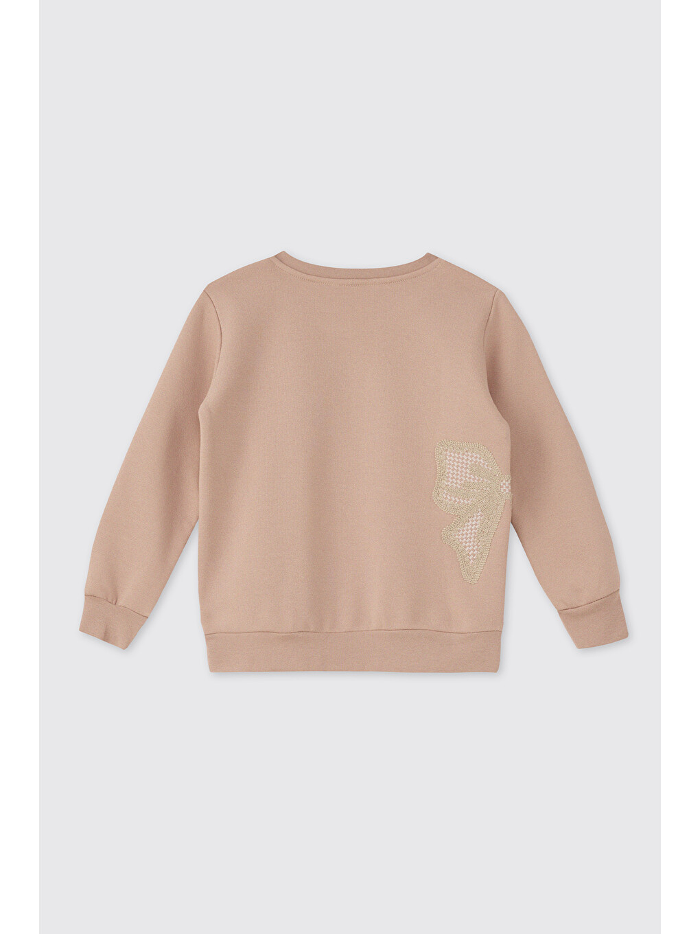 Bej Kız Çocuk Taş Sweatshirt-1