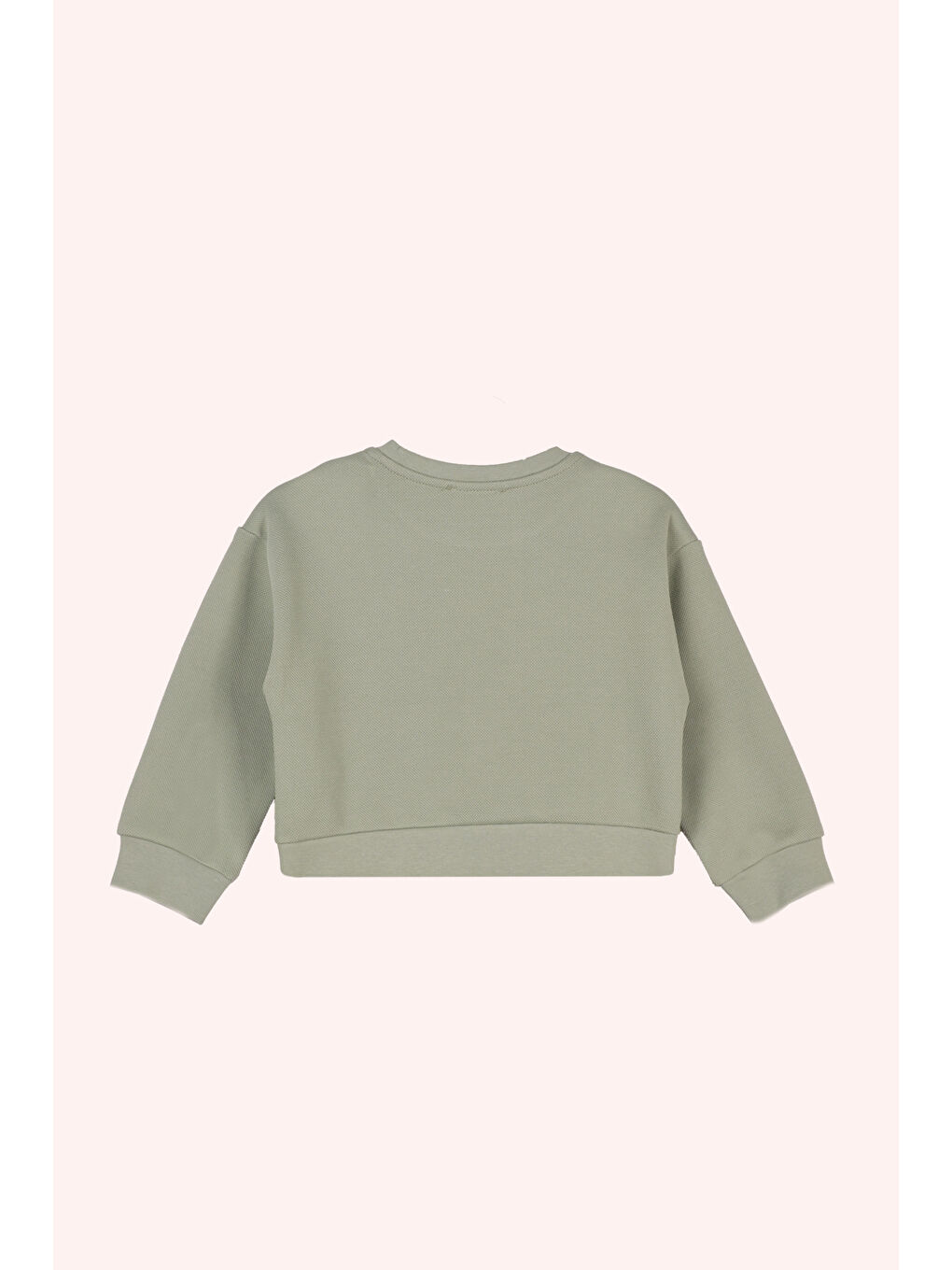Kız Bebek Bisiklet Yaka Haki Sweatshirt-2