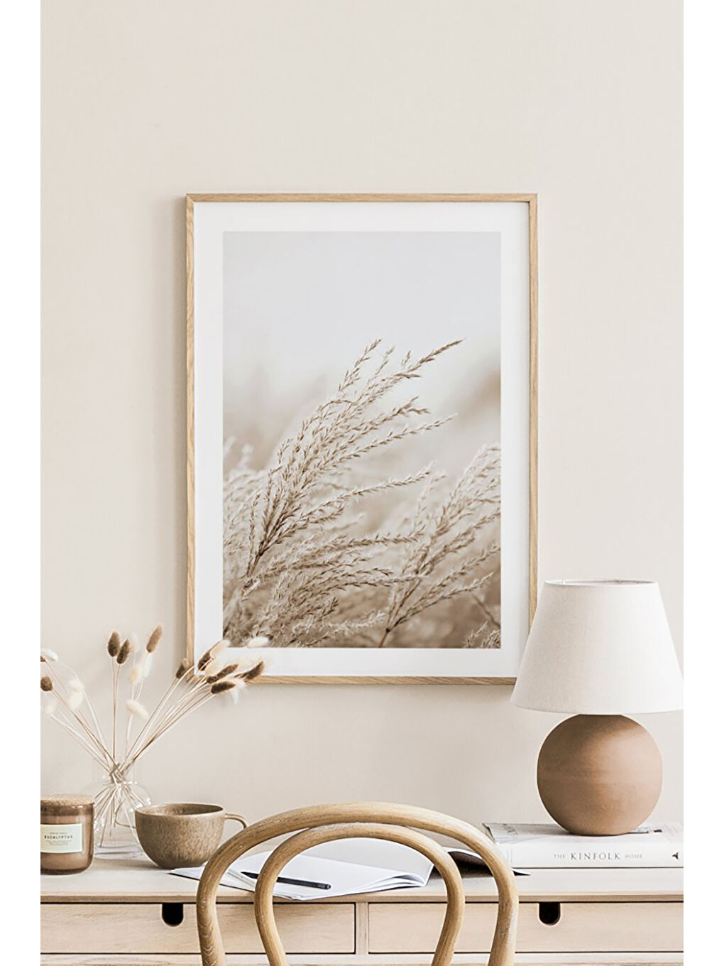 Beyaz Tek Parça Ahşap Çerçeveli Poster Tablo - TEKHAMCERCEVE110