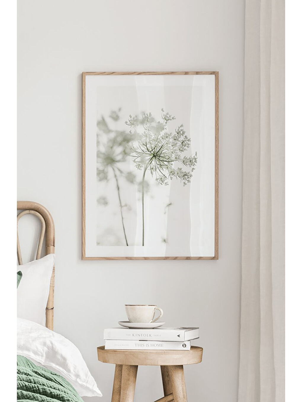 Beyaz Tek Parça Ahşap Çerçeveli Poster Tablo - TEKHAMCERCEVE36