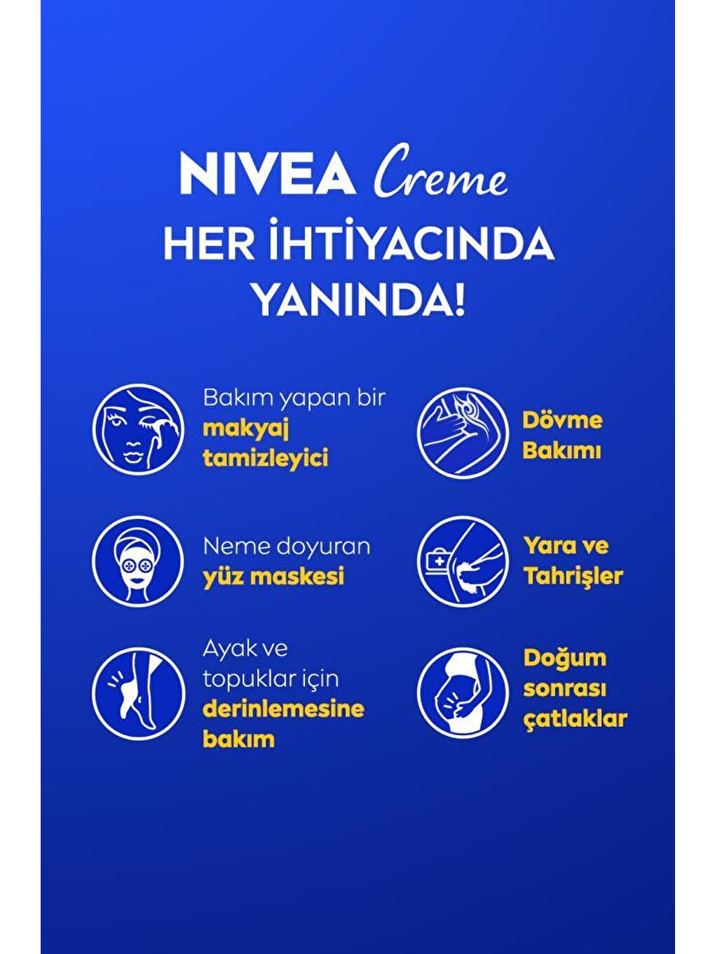 NIVEA Creme 250 ml, Bakım Yapan Koruma, Tüm Ciltler Için Ne mlendirici Krem, El & Yüz & Vücut x2 Adet - 1