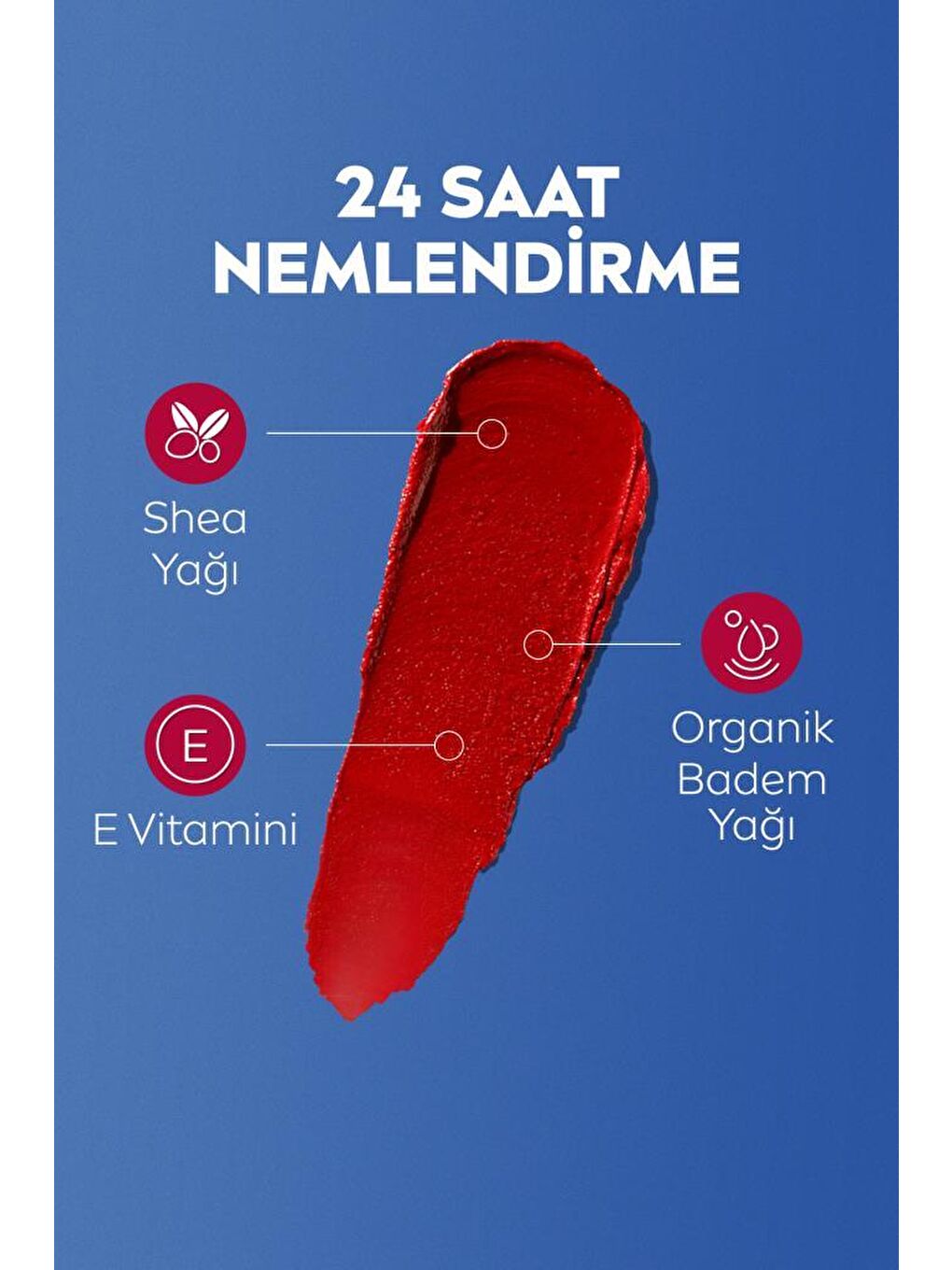 NIVEA Kırmızı Renkli Dudak Bakım Kremi ve Nude Renkli Dudak Bakım Kremi, SPF30, Dudak ve Yanaklar İçin - 2