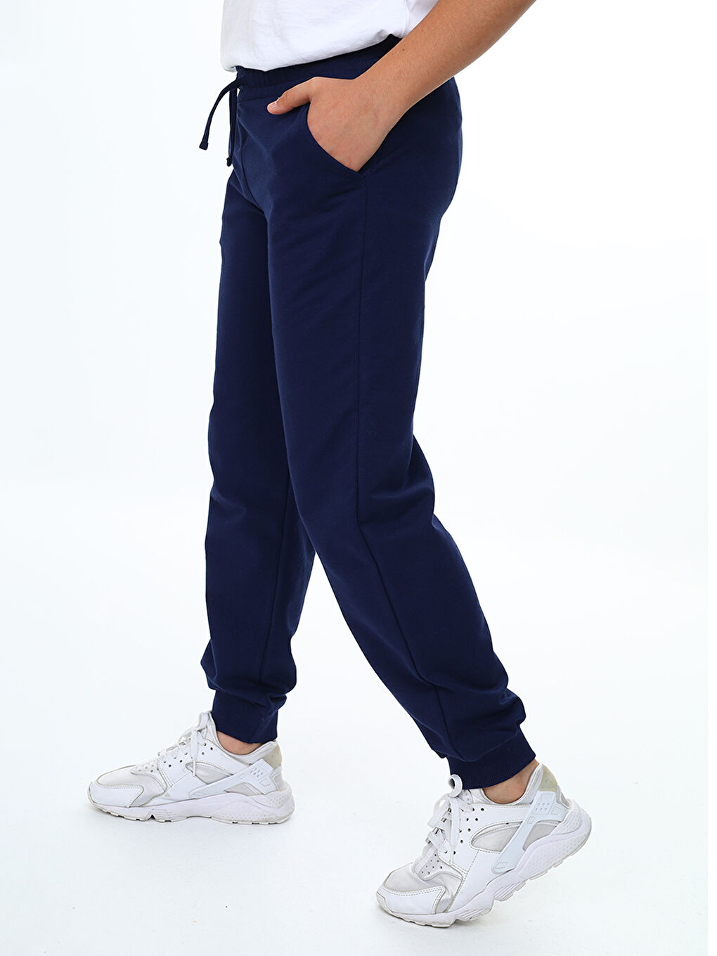Unisex Kız Erkek Çocuk Lacivert Basic Eşofman Altı-1