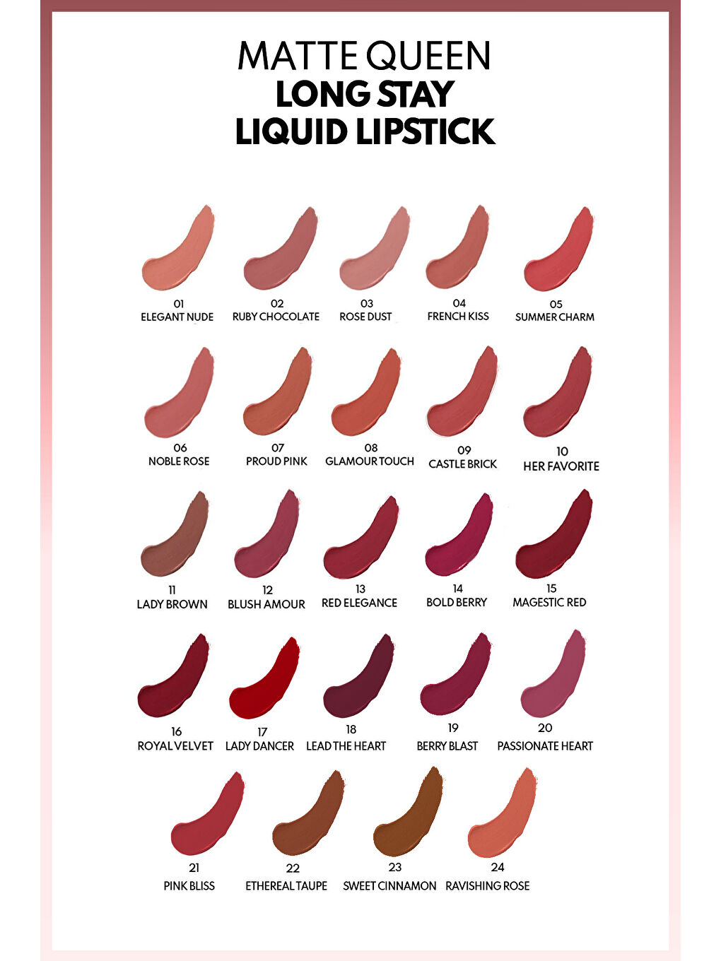 Note Cosmetique Matte Queen Lipstick Kalıcı Likit Ruj 01 Elegant Nude - Nude - 3