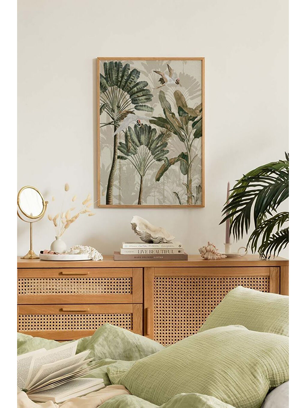 Beyaz Tek Parça Ahşap Çerçeveli Poster Tablo - TEKHAMCERCEVE8