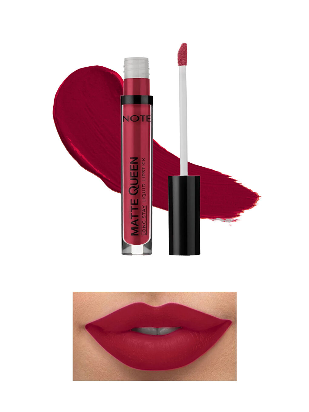 Note Cosmetique Matte Queen Lipstick Kalıcı Likit Ruj 14 Bold Berry - Kırmızı - 1