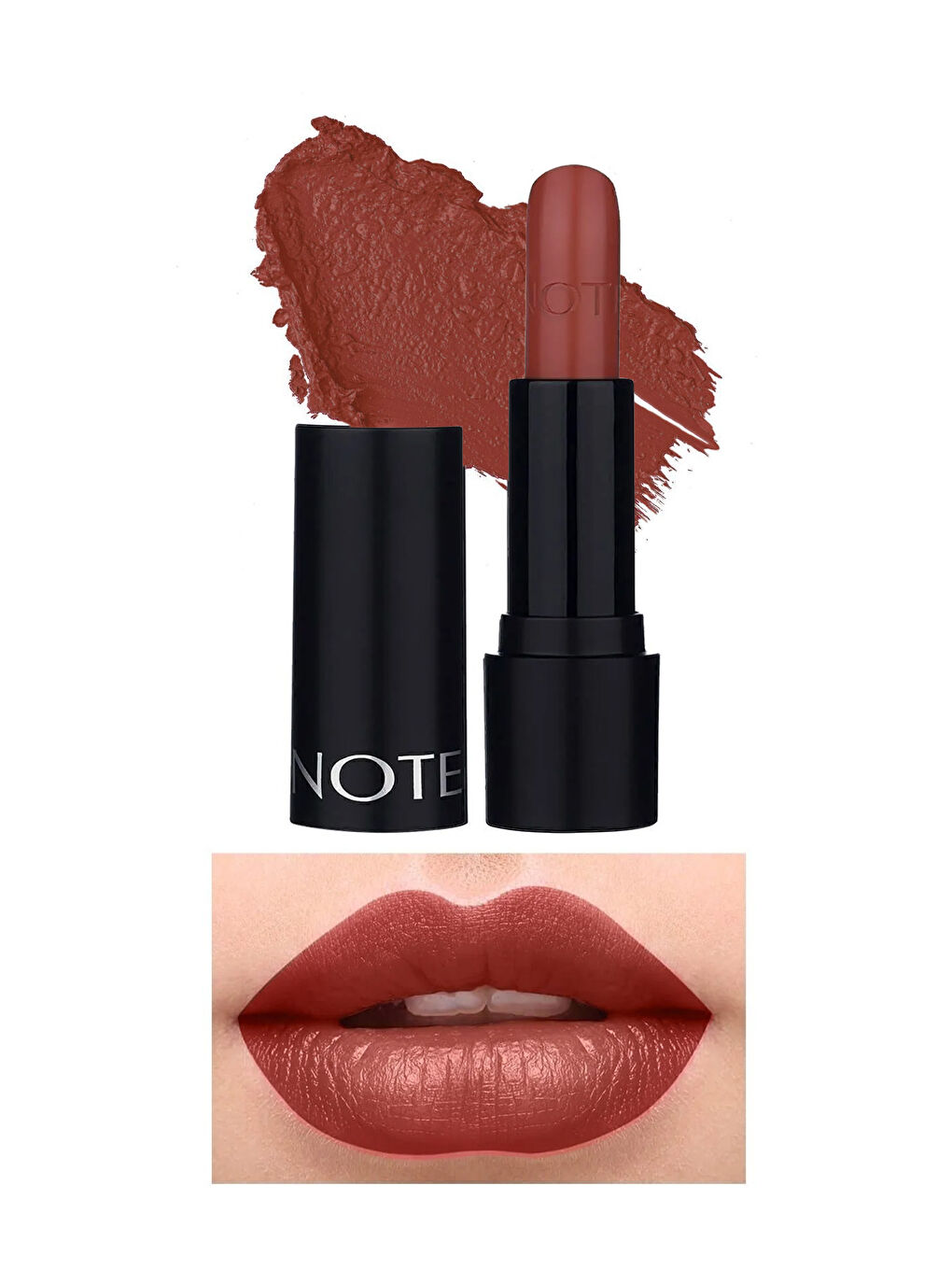 Note Cosmetique Deep Impact Lipstick Kremsi Dokulu Yarı Parlak Ruj 06 Cinnamon - Kahverengi - 1