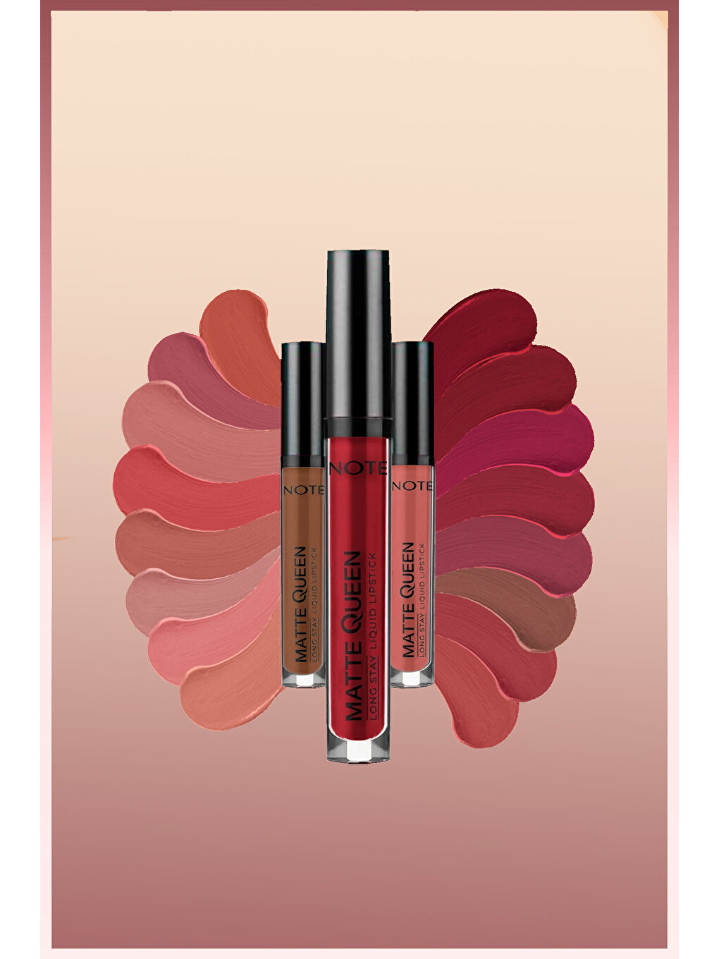 Note Cosmetique Matte Queen Lipstick Kalıcı Likit Ruj 13 Red Elegance - Kırmızı - 4