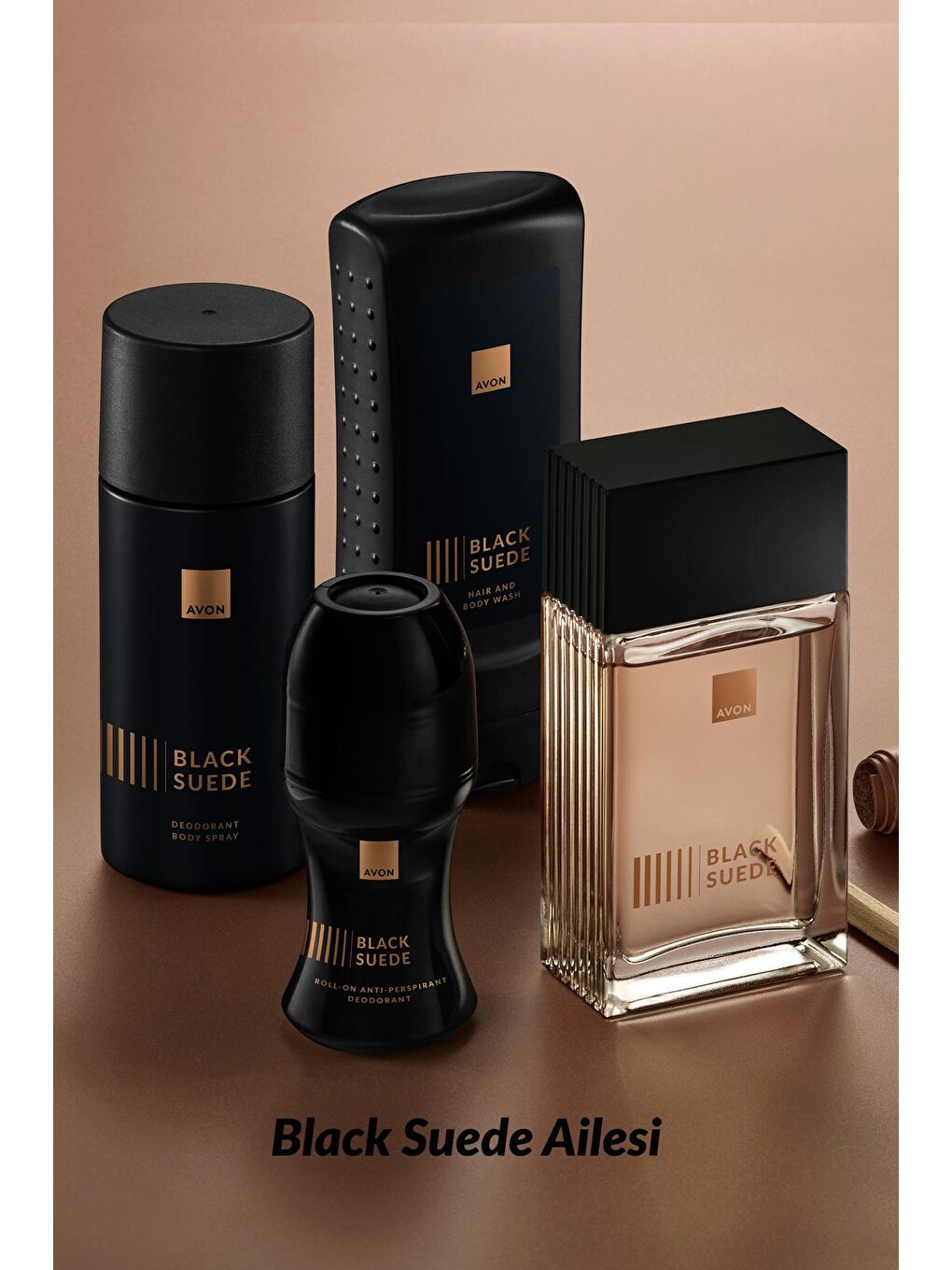 AVON Black Suede Erkek Rollon 50 Ml. İkili Set - 3