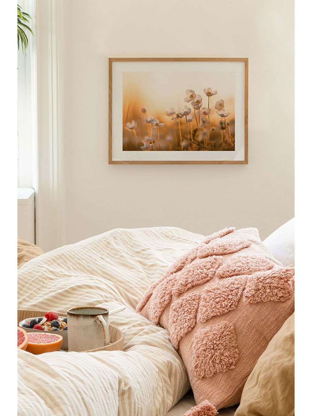 Beyaz Tek Parça Çerçeve Görünümlü Mdf Tablo - TEKHAMMDF105