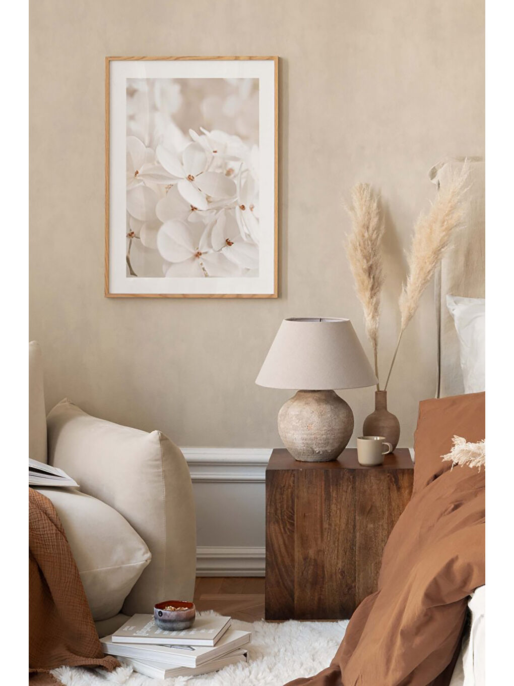 Beyaz Tek Parça Çerçeve Görünümlü Mdf Tablo - TEKHAMMDF114