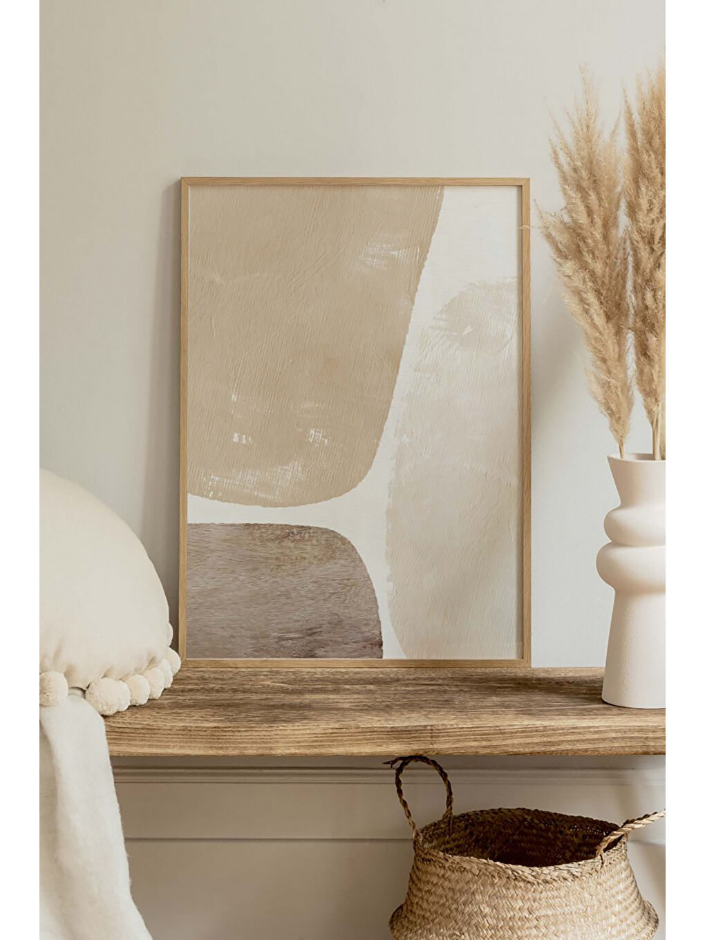 Beyaz Tek Parça Çerçeve Görünümlü Mdf Tablo - TEKHAMMDF137