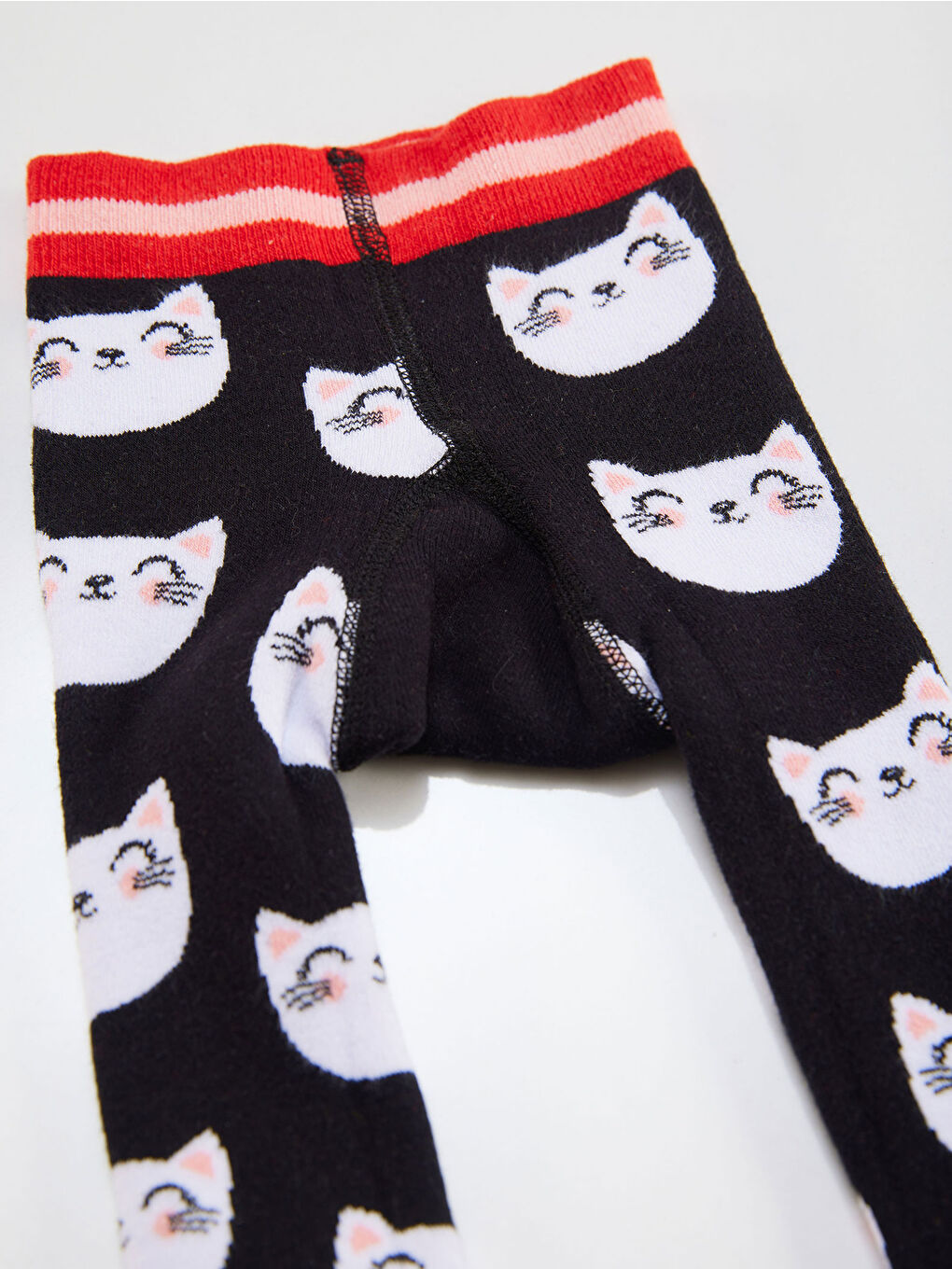 Karışık Kedi Desenli Kız Bebek Tayt Pantolon-2