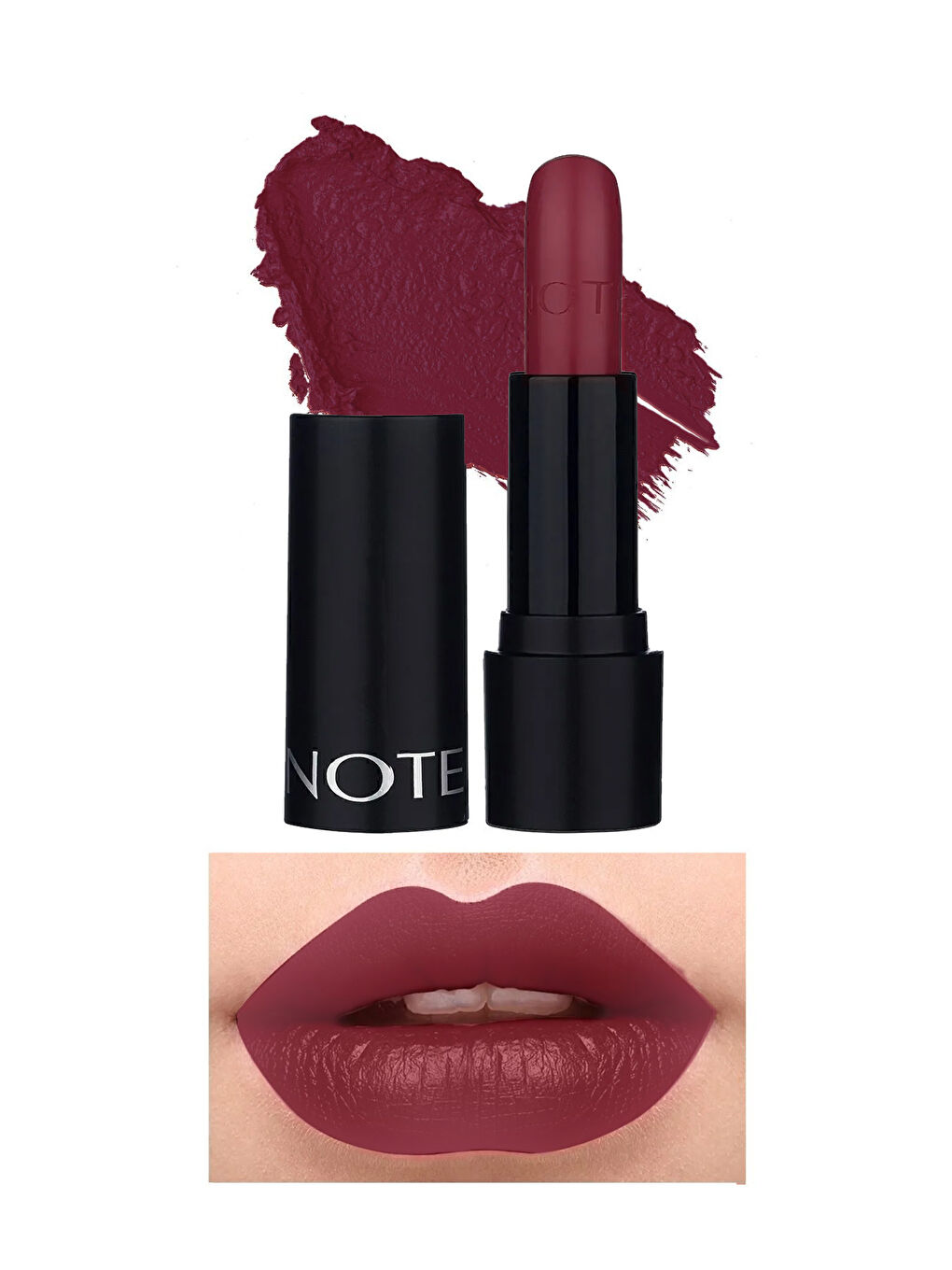 Note Cosmetique Deep Impact Lipstick Kremsi Dokulu Yarı Parlak Ruj 11 Vibrant Bordo - 1