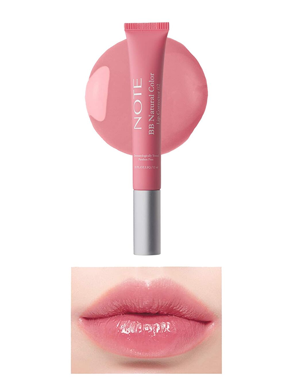 Note Cosmetique BB Lip Corrector Renk Eşitleyici Dudak Parlatıcısı Açık Pembe 02 - 1