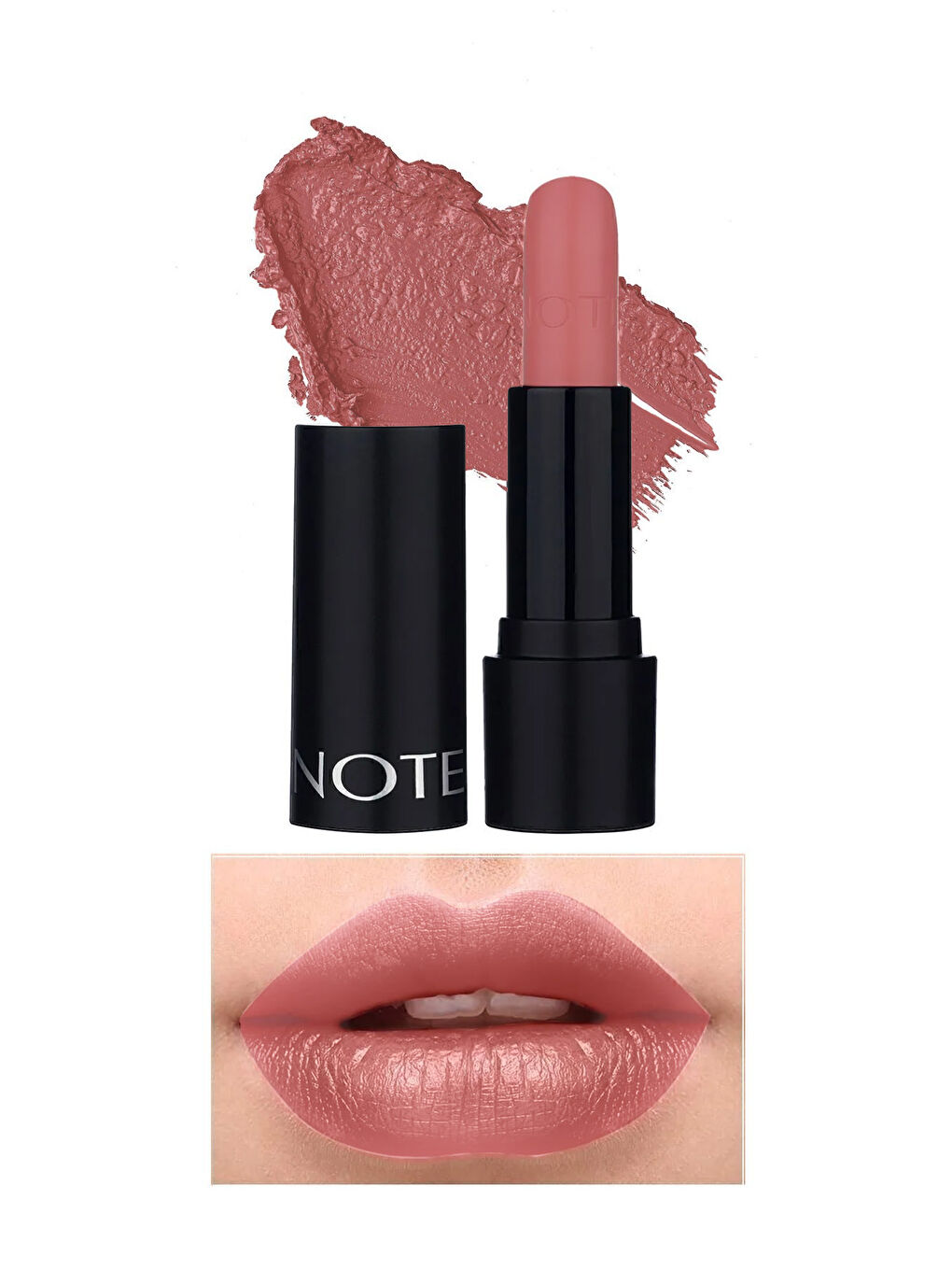 Note Cosmetique Deep Impact Lipstick Kremsi Dokulu Yarı Parlak Ruj 02 Optimistic Rose - Nude - 1