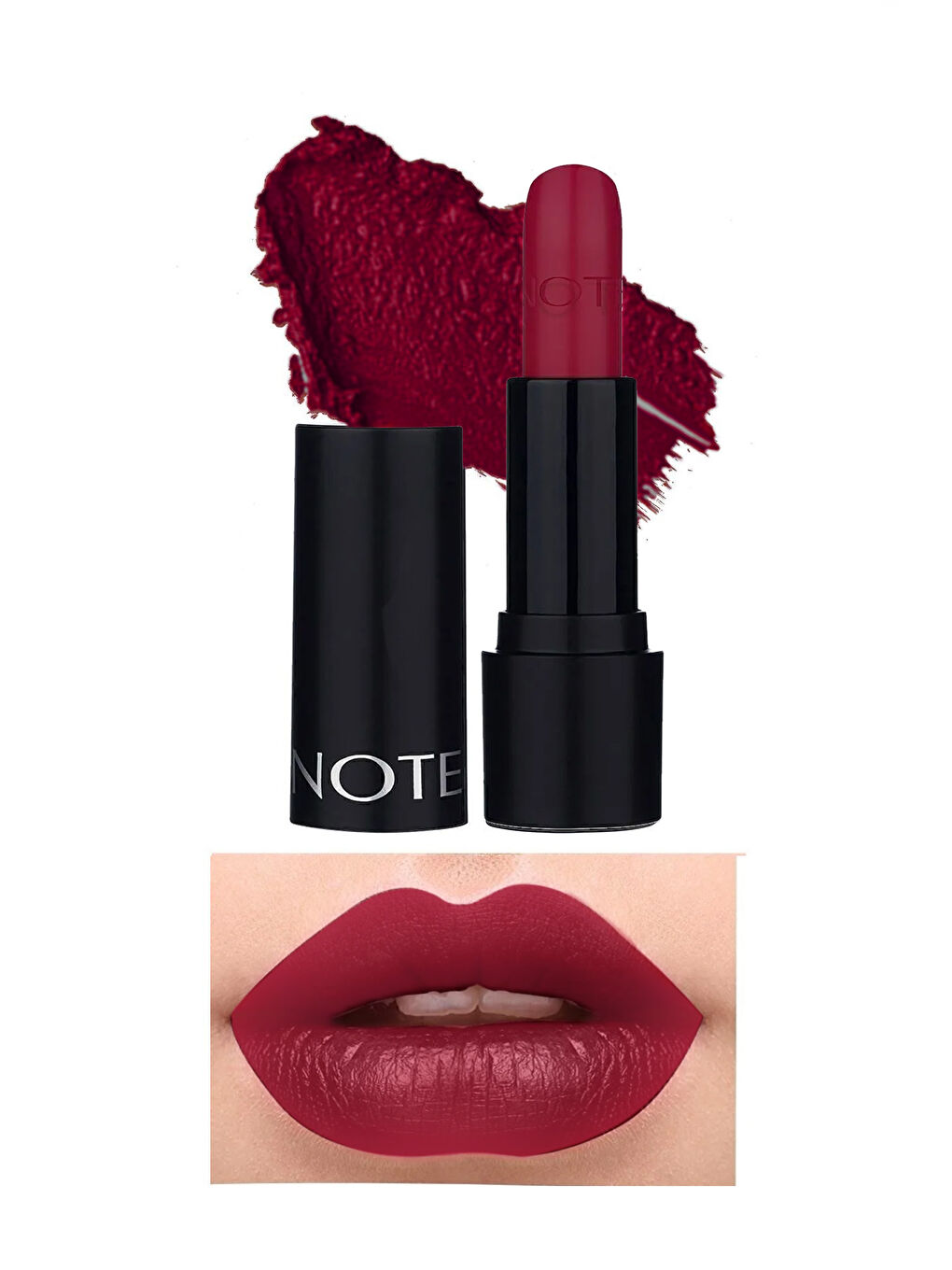 Note Cosmetique Note Deep Impact Lipstick Kremsi Dokulu Yarı Parlak Ruj 14 Warm Cherry - Kırmızı - 1