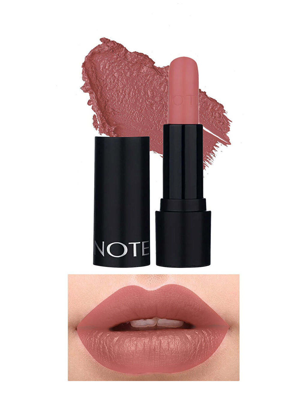 Note Cosmetique Note Deep Impact Lipstick Kremsi Dokulu Yarı Parlak Ruj 03 Confident Rose - Nude - 1