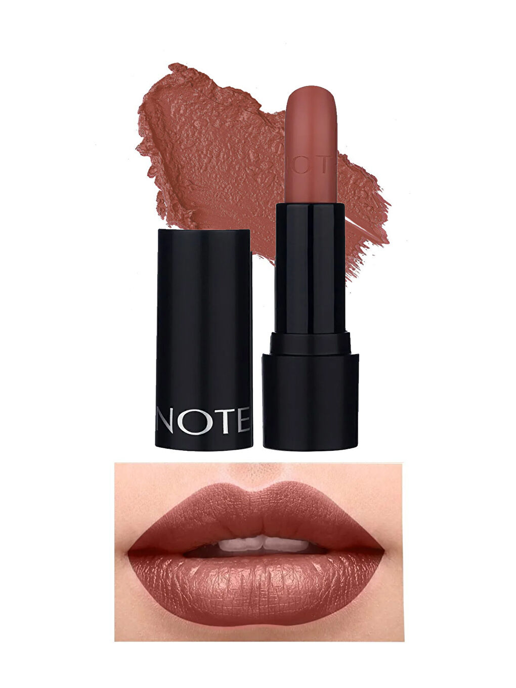 Note Cosmetique Deep Impact Lipstick Kremsi Dokulu Yarı Parlak Ruj 05 Leather Mood - Kahverengi - 1