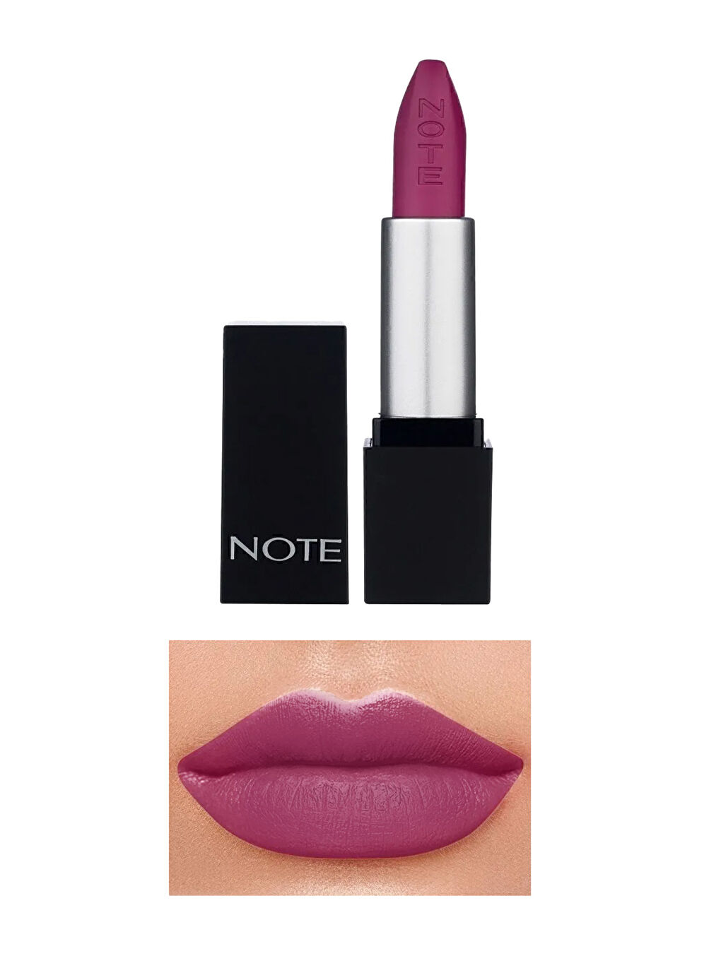 Note Cosmetique Mattever Lipstick Yarı Mat Saten Bitişli Ruj 10 Shocking Fuschia - Mor - 1