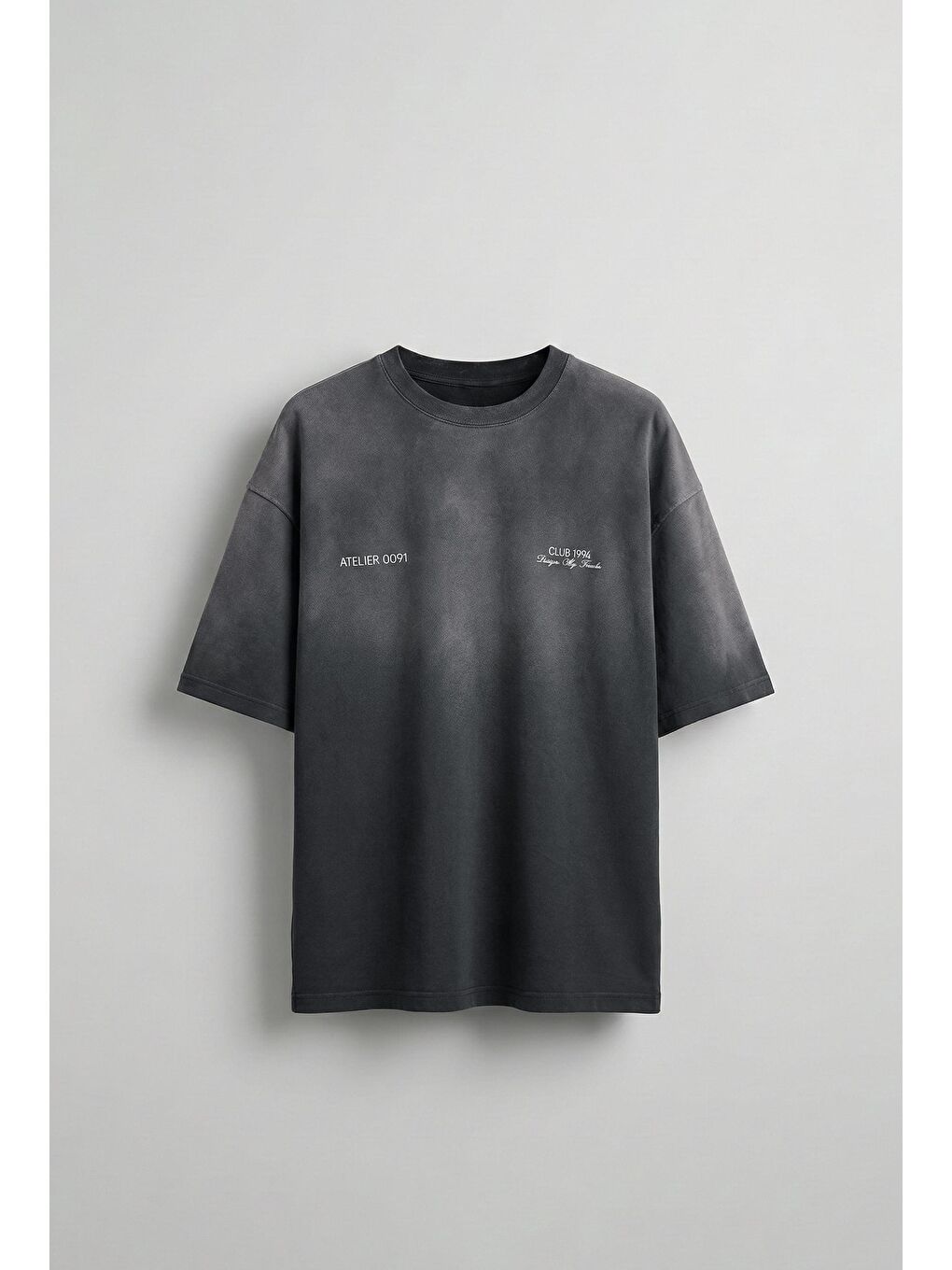 Erkek Yıkamalı Premium Kumaş Oversize T-Shirt Siyah