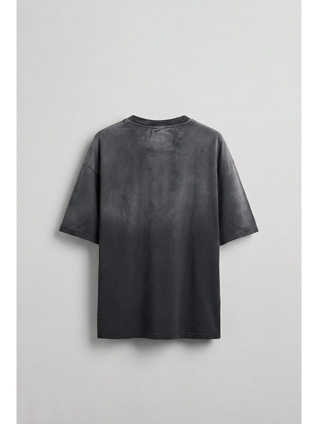 Erkek Yıkamalı Premium Kumaş Oversize T-Shirt Siyah-1