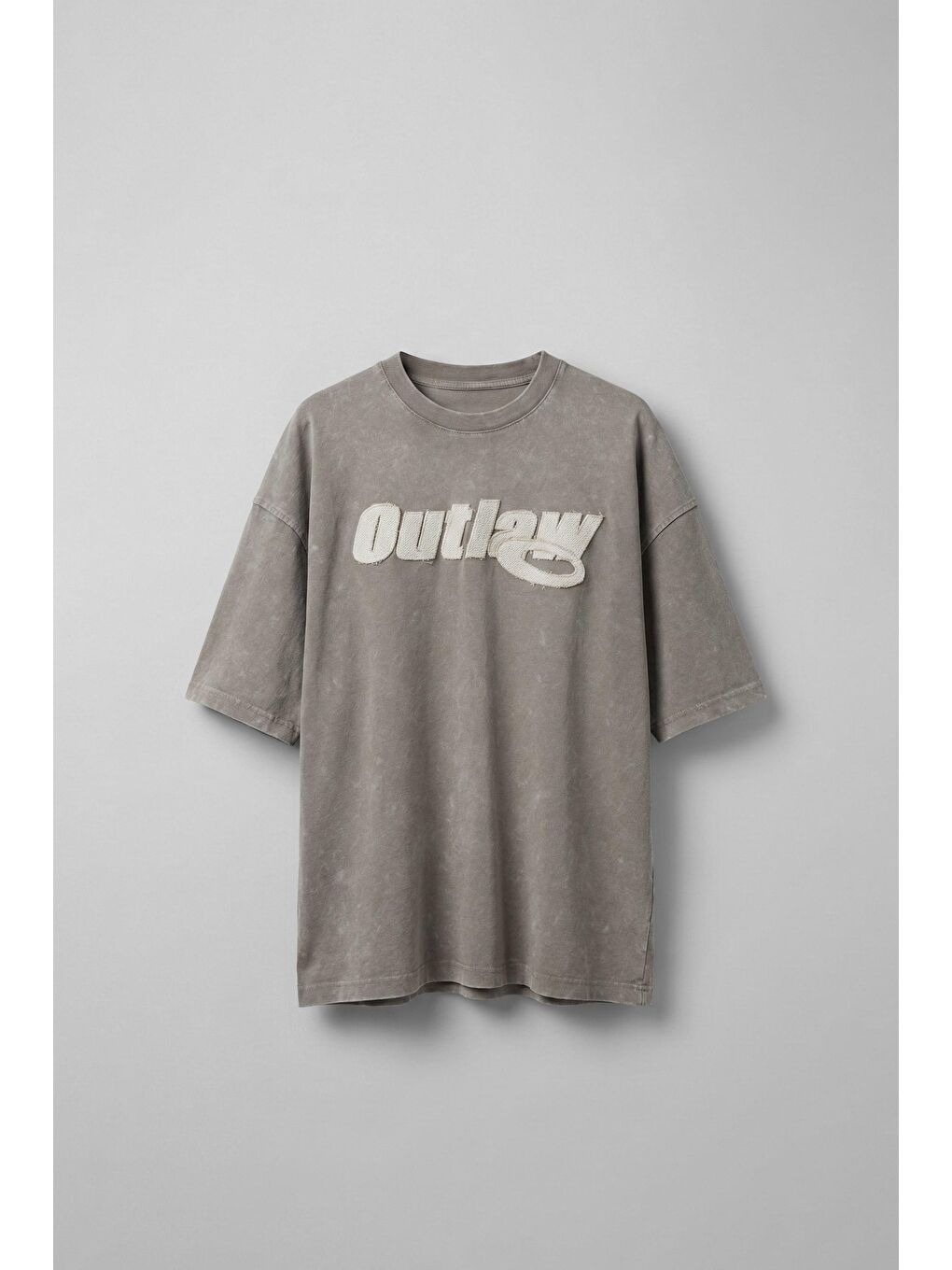 Erkek Yıkamalı Yumuşak Dokulu Oversize T-Shirt Açık Bej