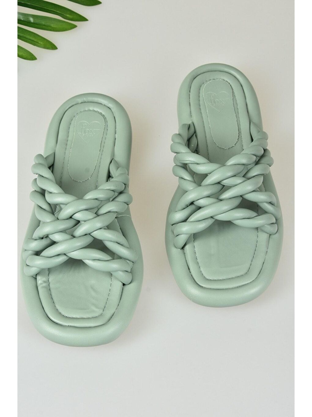 K848220509 Yeşil Kadın Terlik-2