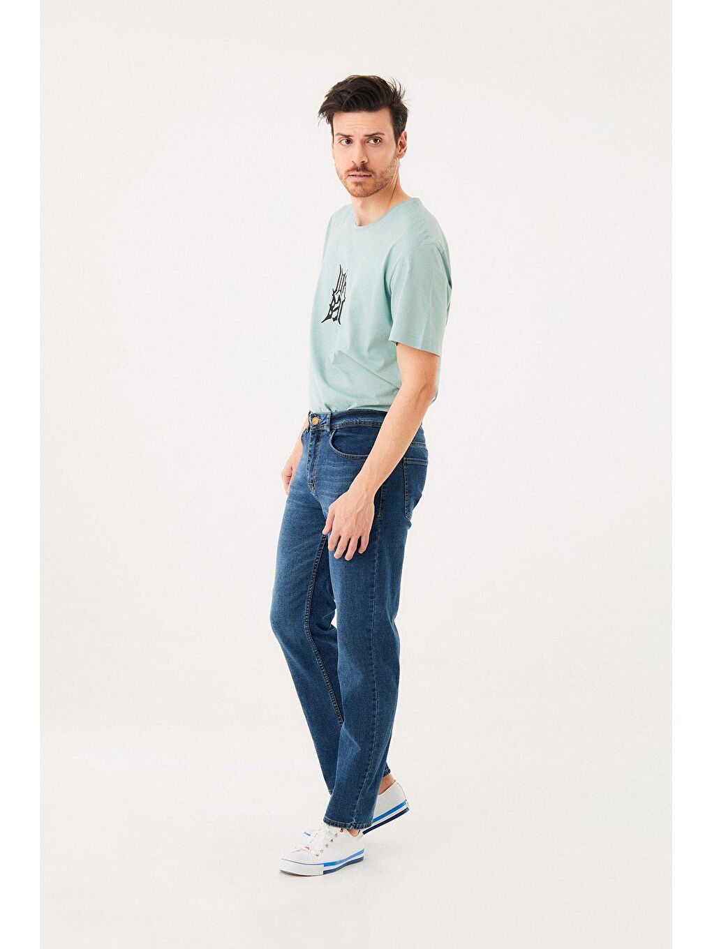 Mavi Carrot Fermuarlı Jean-4