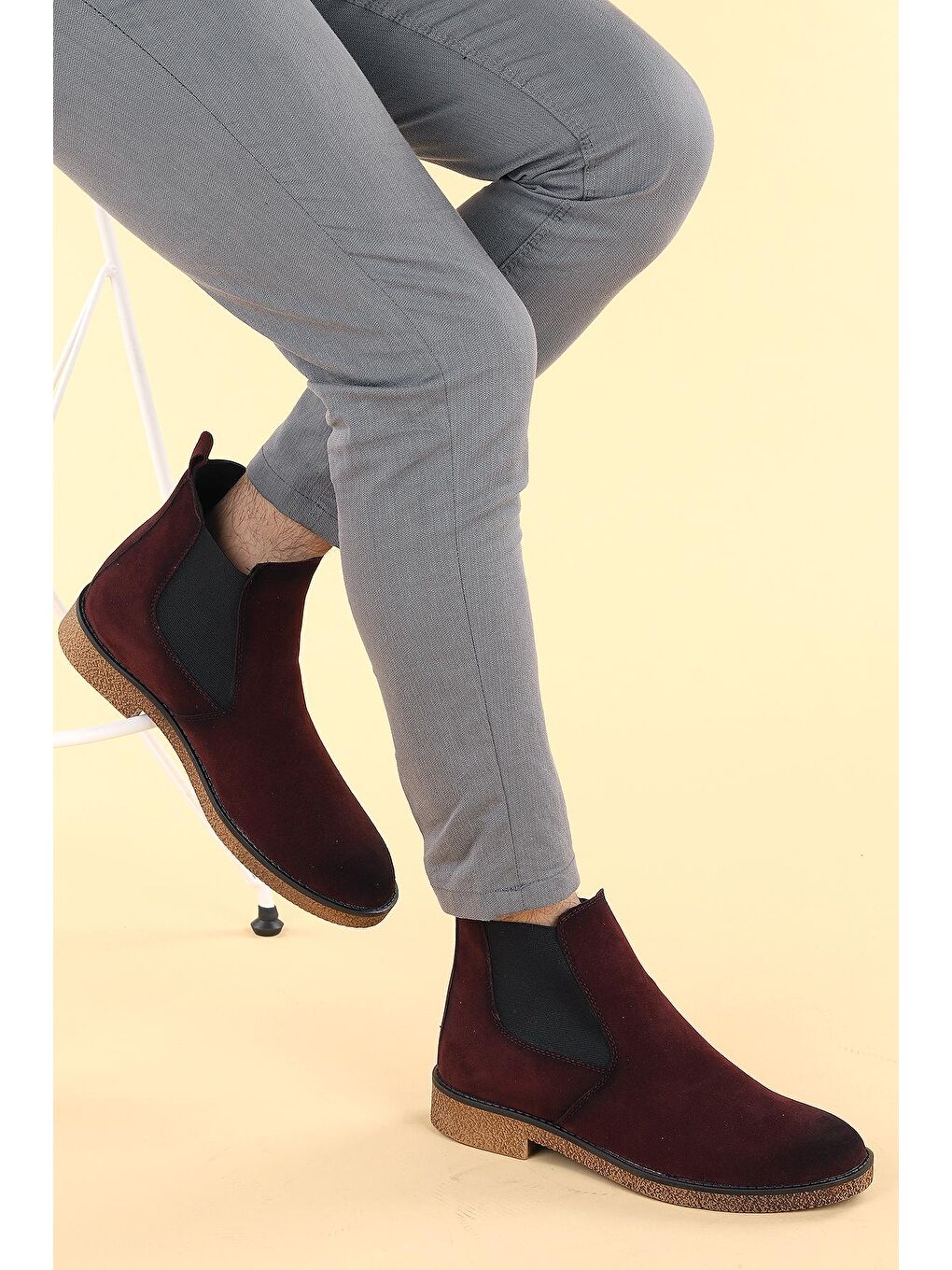 Bordo 5100 Süet Termo Taban Erkek Bot Ayakkabı