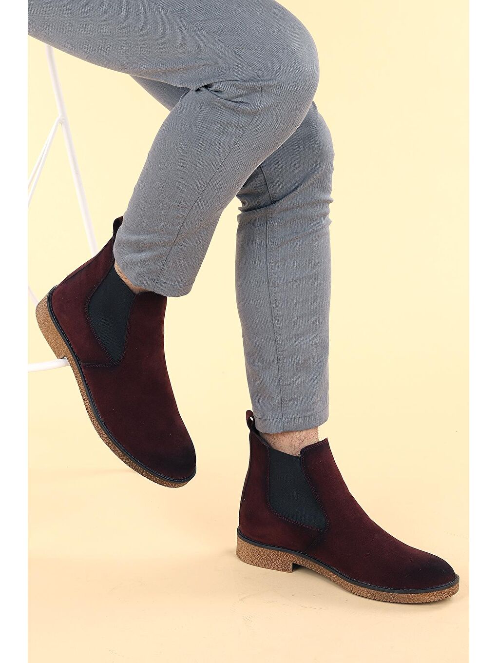 Bordo 5100 Süet Termo Taban Erkek Bot Ayakkabı-1