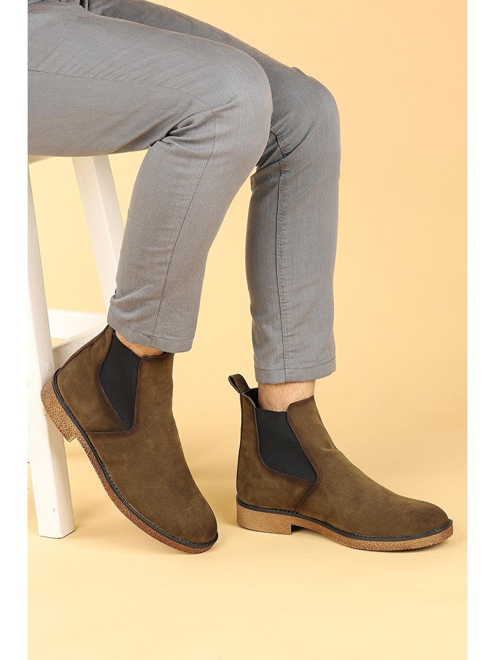 Haki 5100 Süet Termo Taban Erkek Bot Ayakkabı-1