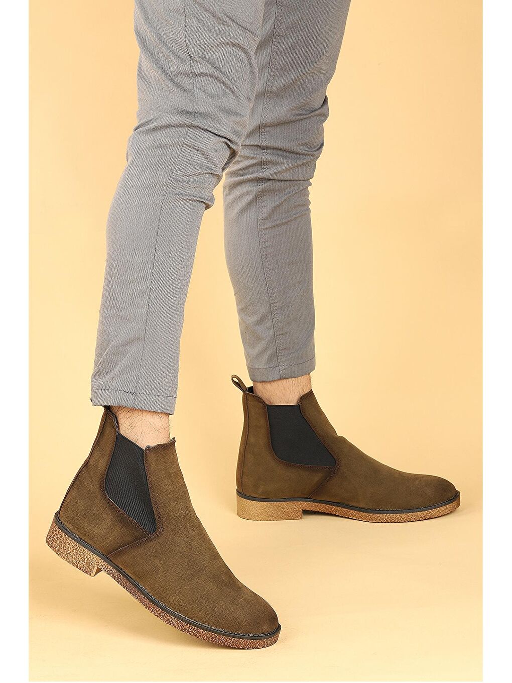 Haki 5100 Süet Termo Taban Erkek Bot Ayakkabı-2