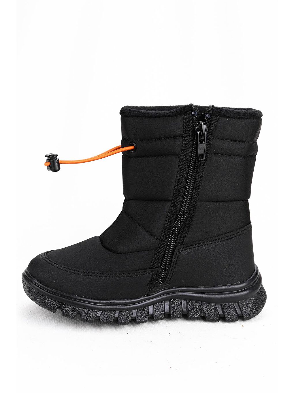 Siyah Viscon Fermuarlı Kız/Erkek Çocuk Kar Bot Ayakkabı-1