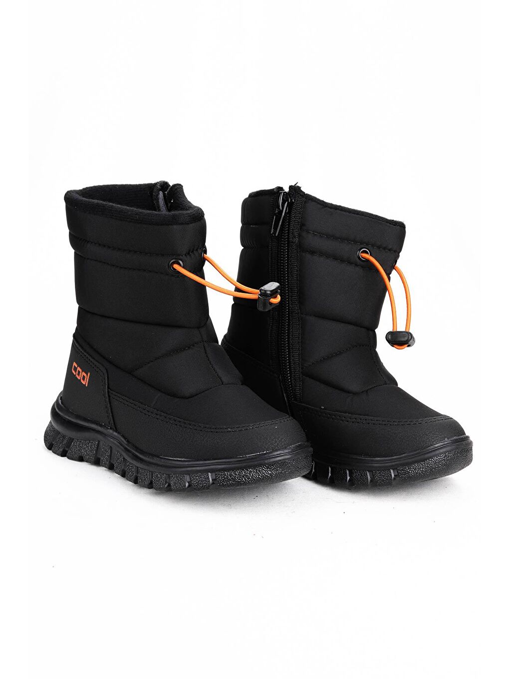 Siyah Viscon Fermuarlı Kız/Erkek Çocuk Kar Bot Ayakkabı-2