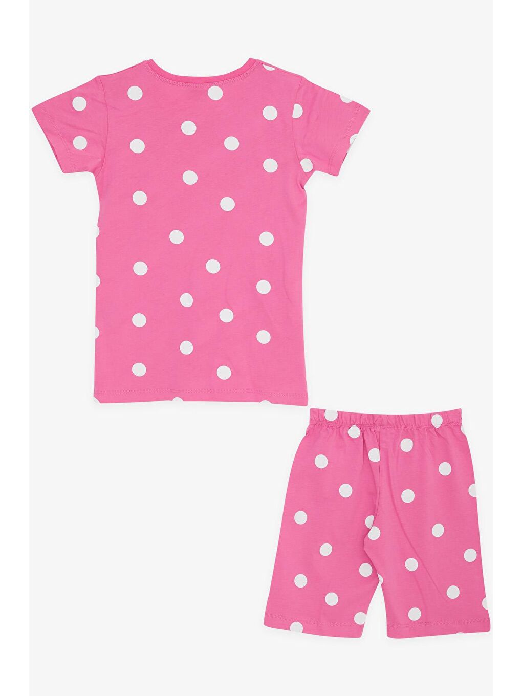 Kız Çocuk Şortlu Pijama Takımı Puan Desenli Pembe (6 Yaş)-1