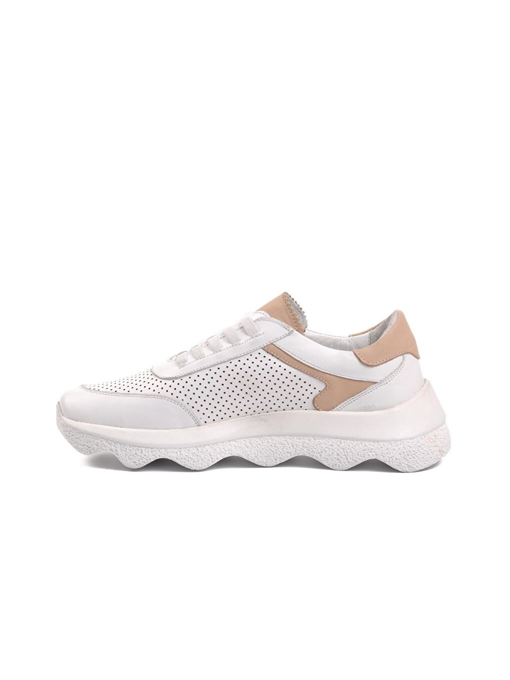 Beyaz İçi Dışı Hakiki Deri Kadın Sneaker 2314004-1