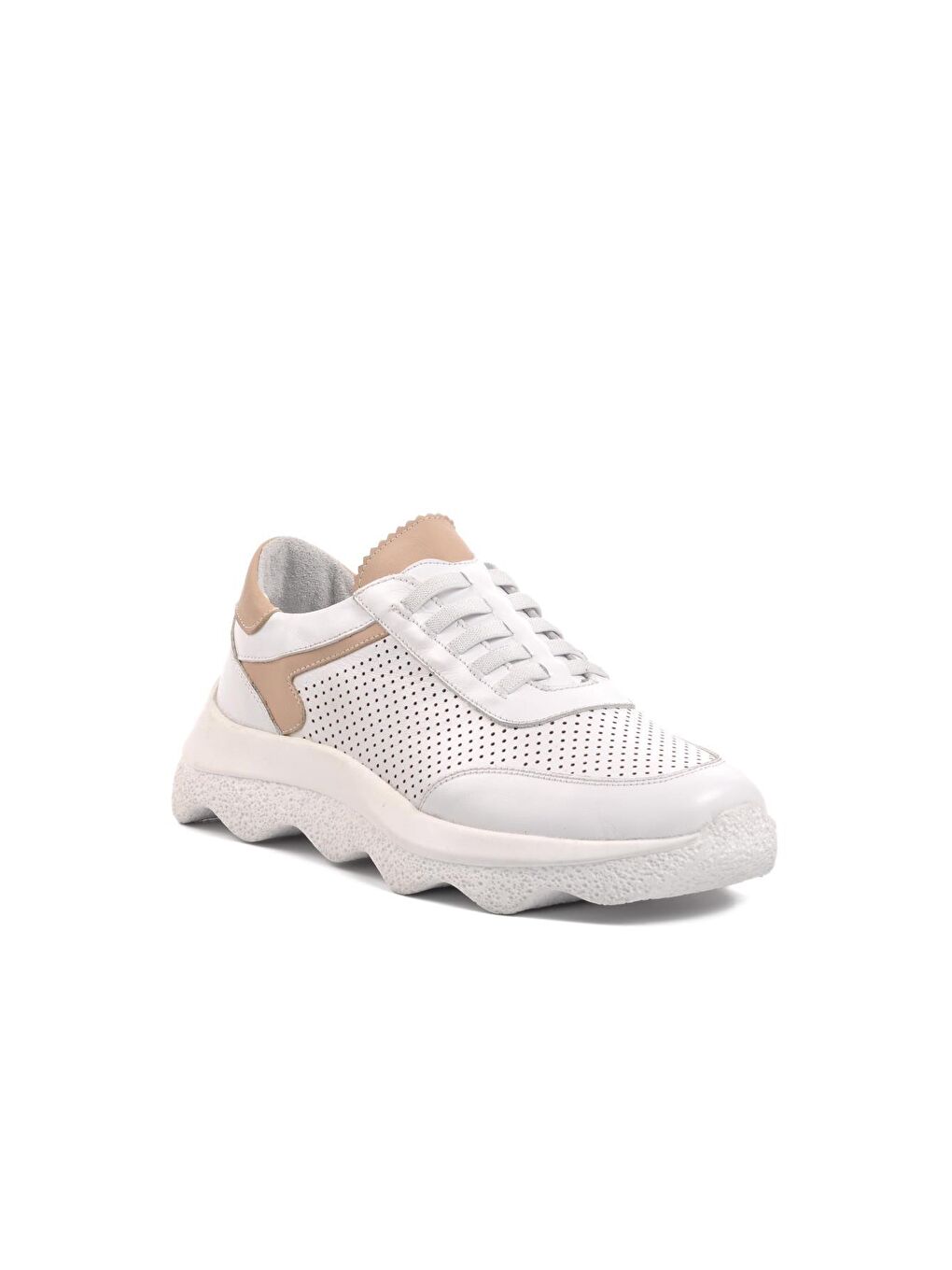 Beyaz İçi Dışı Hakiki Deri Kadın Sneaker 2314004-2
