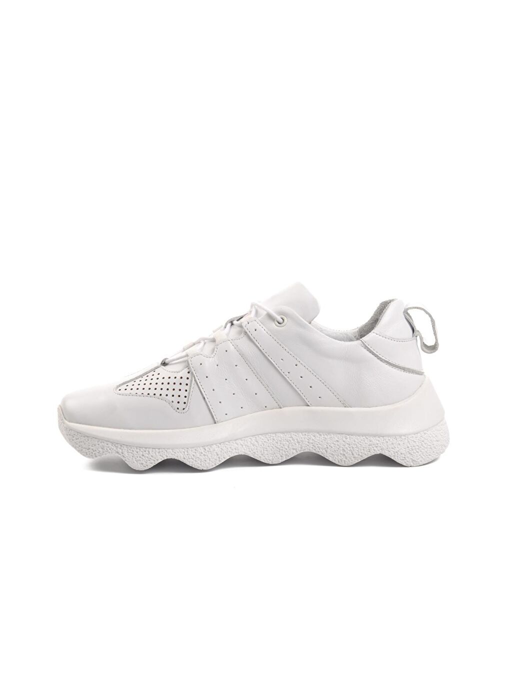 Beyaz İçi Dışı Hakiki Deri Kadın Sneaker 2314001-1