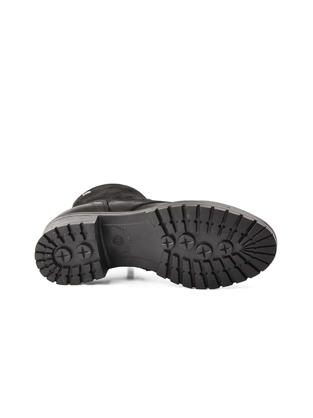 Siyah Hakiki Deri Fermuarlı Kadın Bot 3312K-4