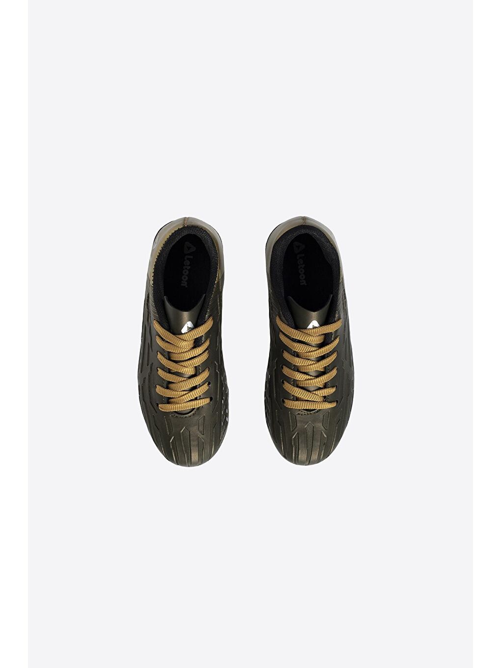 Haki Yuvarlak Burunlu Bağcıklı Baskılı Erkek Çocuk Krampon Ayakkabı-4