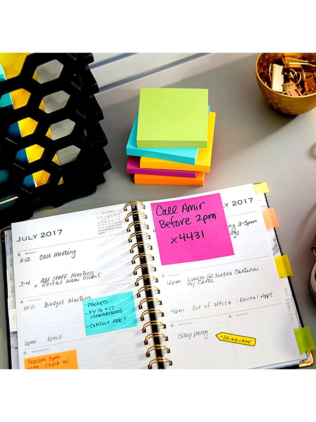 75x125 mm Klasik Renk Yapışkanlı Not Kağıdı 100 Yaprak Sarı (655)-2