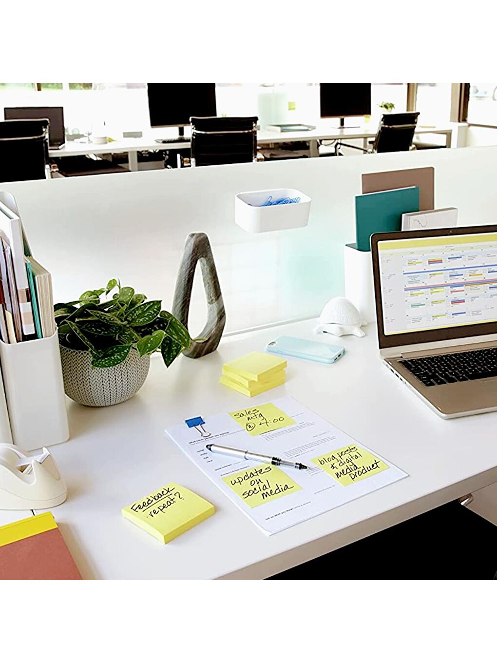 75x125 mm Klasik Renk Yapışkanlı Not Kağıdı 100 Yaprak Sarı (655)-4