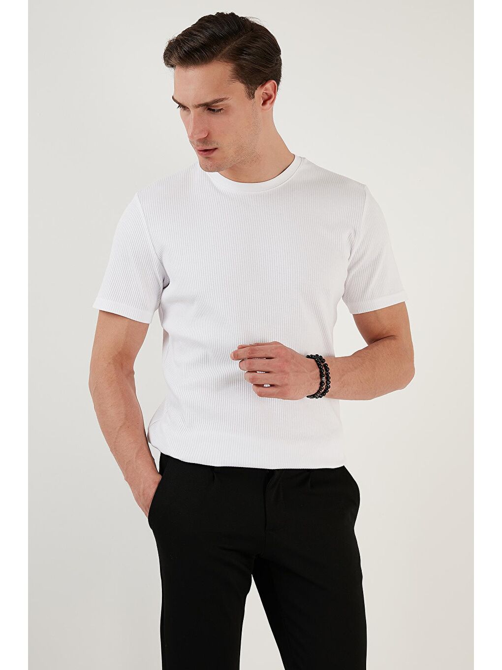 Buratti Beyaz % 100 Pamuk Regular Fit Bisiklet Yaka T Shirt 5902407 - 1