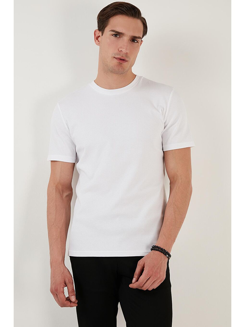 Buratti Beyaz % 100 Pamuk Regular Fit Bisiklet Yaka T Shirt 5902407 - 3