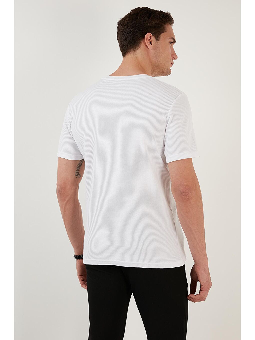 Buratti Beyaz % 100 Pamuk Regular Fit Bisiklet Yaka T Shirt 5902407 - 4