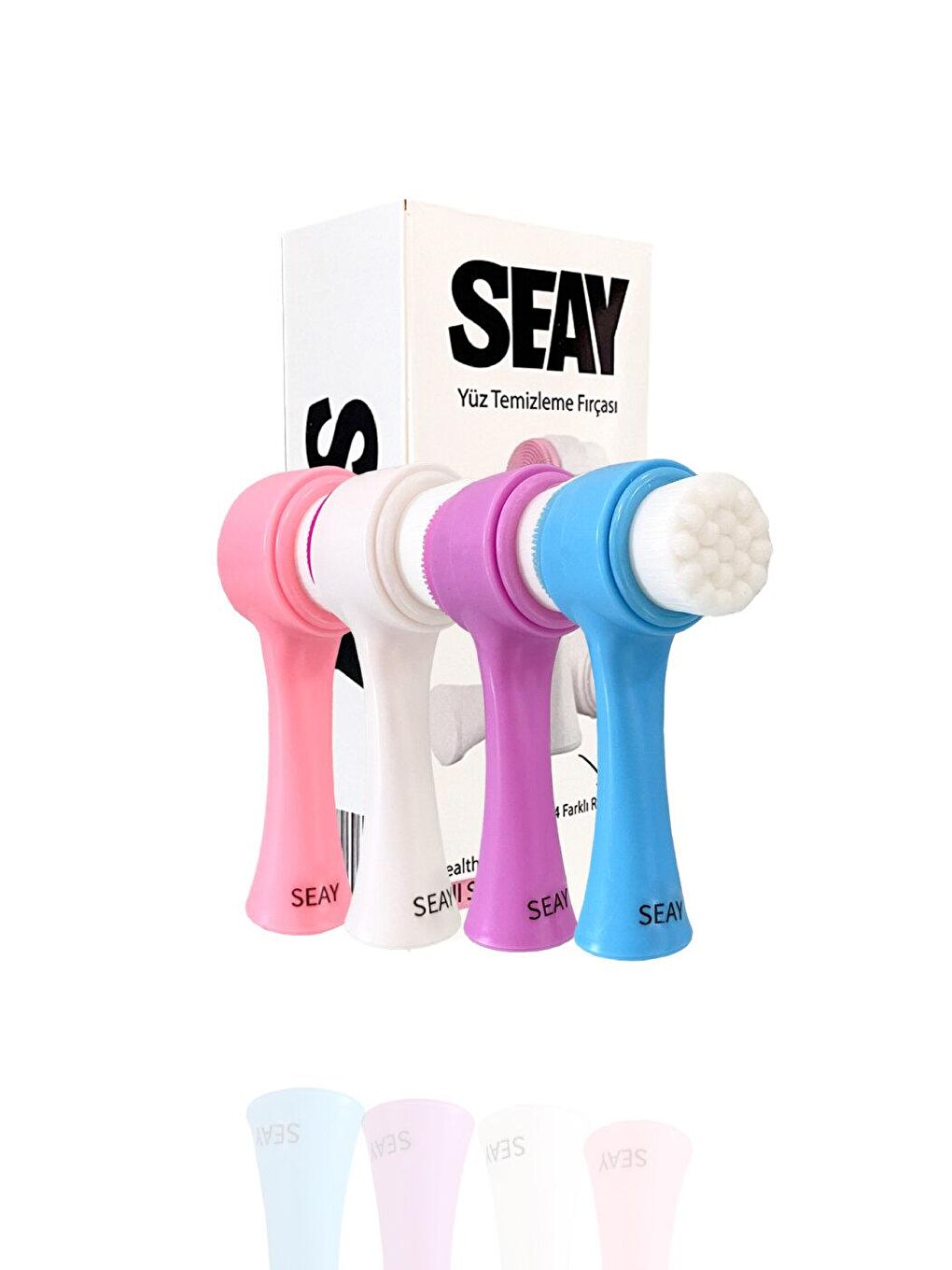 Çift Taraflı Yüz Temizleme Masaj Fırçası 350.000 Adet Saç Teli