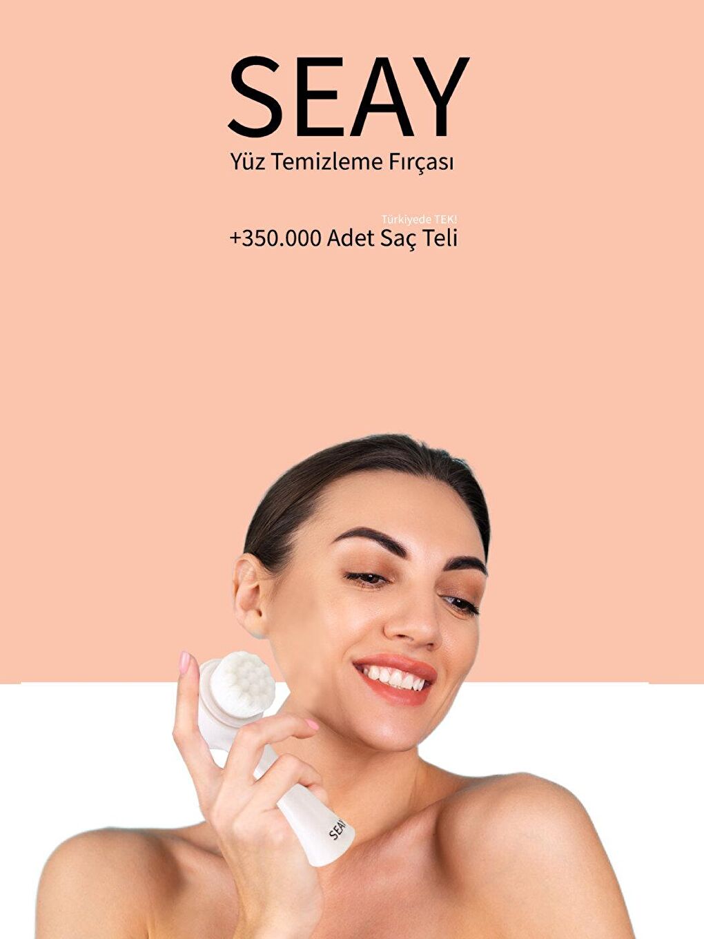 Çift Taraflı Yüz Temizleme Masaj Fırçası 350.000 Adet Saç Teli-1