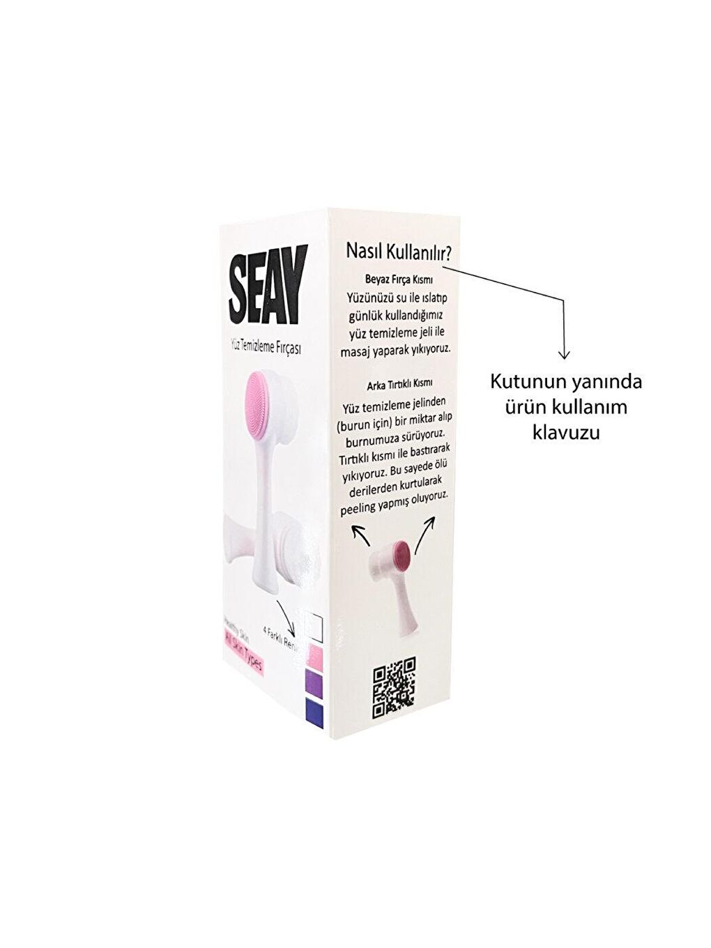 Çift Taraflı Yüz Temizleme Masaj Fırçası 350.000 Adet Saç Teli-2